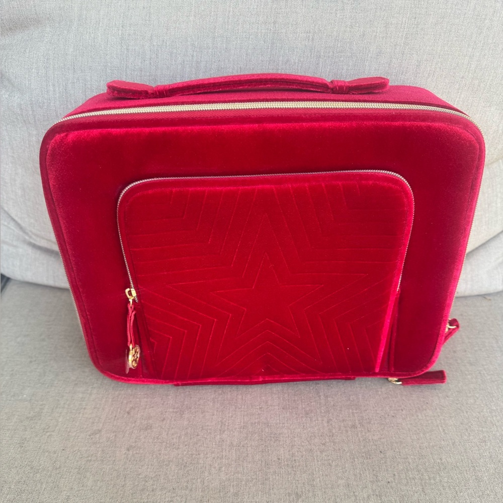 Estée Lauder, Elegant, Red, Velvet Make-up Bag with Samples